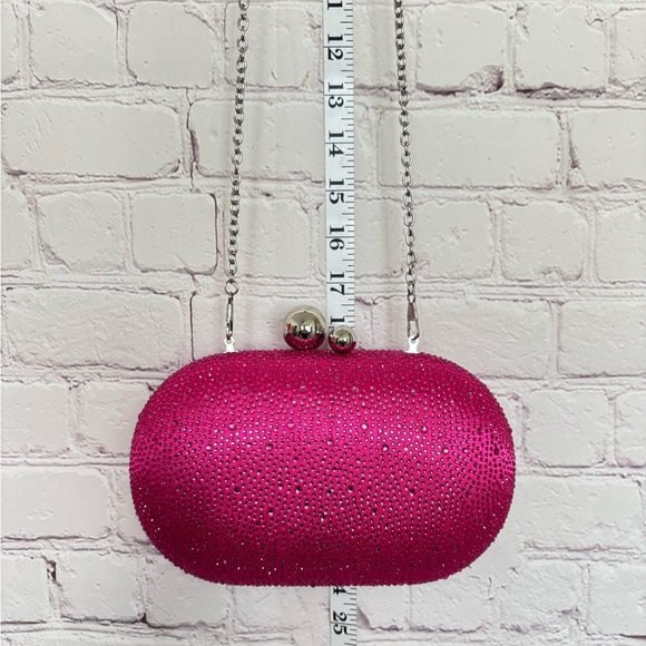 NINA Xio Fantasy Pink Glass Crystal Minaudiere Evening Clutch Handbag--NWT - Picture 15 of 15